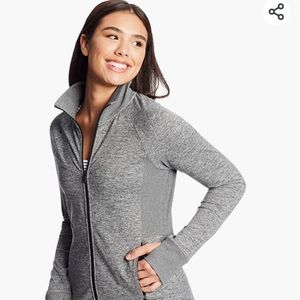 C9 Champion Women's Full Zip Cardio Jacket, Ebony Heather, Large